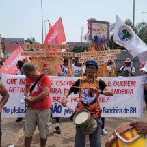 Wanderson Rocha e Indira Xavier protestam no Grito dos Excluídos - Gladyston Rodrigues/EM/D.A Press