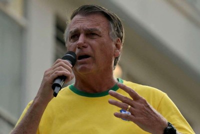 O ex-presidente Jair Bolsonaro disse que Marçal terá que provar que laudo contra Boulos é verdadeiro -  (crédito: NELSON ALMEIDA / AFP)