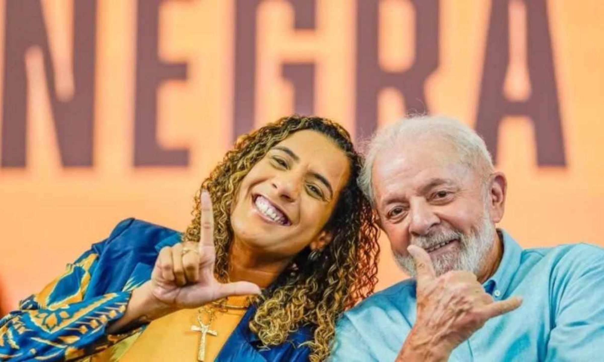 Ministra da Igualdade Racial, Anielle Franco, e presidente Lula (PT) -  (crédito: Ricardo Stuckert/Planalto)