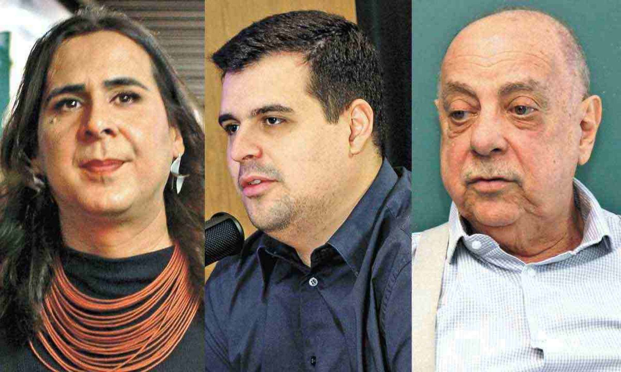 Com receitas diferentes, Duda, Engler e Fuad disputam votos para tentar desafiar Mauro Tramonte na luta pela prefeitura -  (crédito: Jair Amaral e Edésio Ferreira/EM/D.A Press)