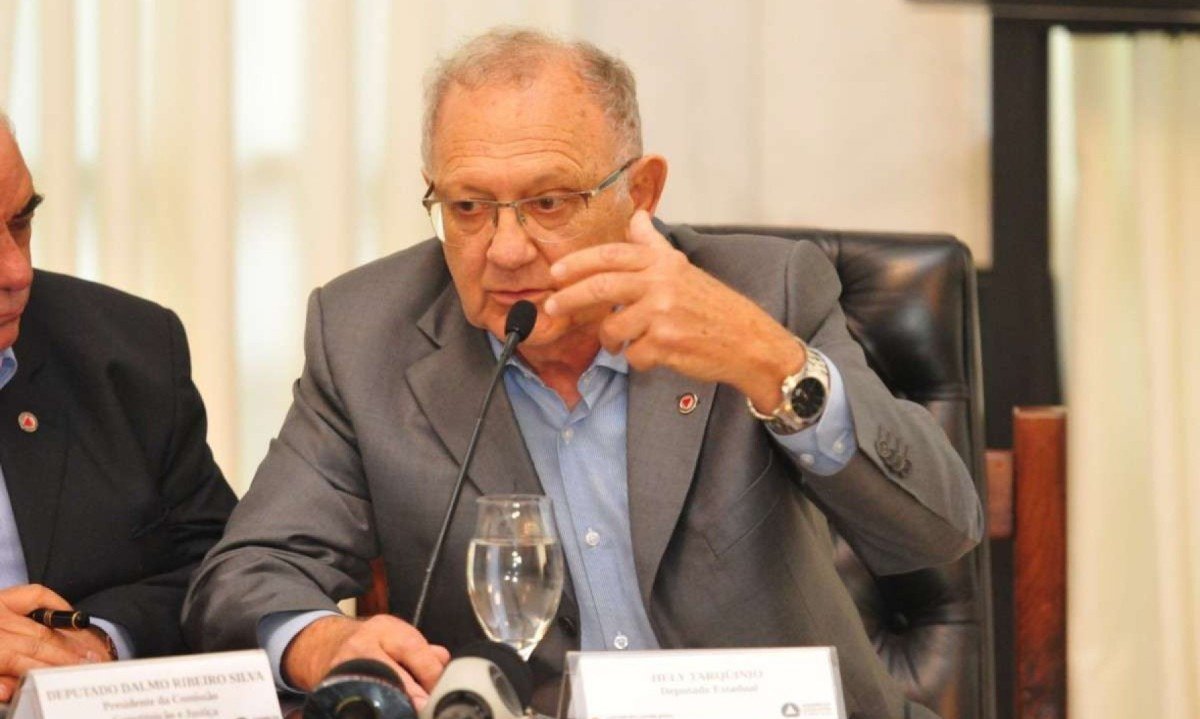 Tarquínio em agenda na ALMG em 2019. Deputado é figurinha carimbada na Casa -  (crédito: Gladyston Rodrigues/EM/D.A Press)