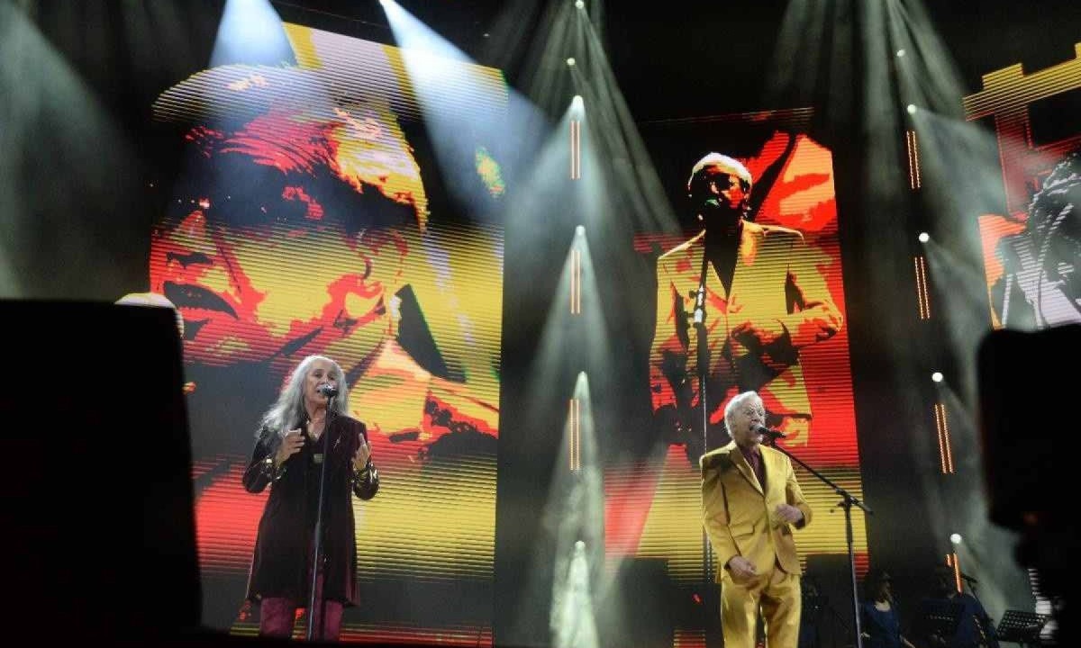 Apresenta&ccedil;&atilde;o da dupla baiana Caetano Veloso e Maria Beth&acirc;nia ocorreu no &uacute;ltimo s&aacute;bado (7/9) no Mineir&atilde;o. 
 -  (crédito: Tulio Santos/EM/D.A.Press.)