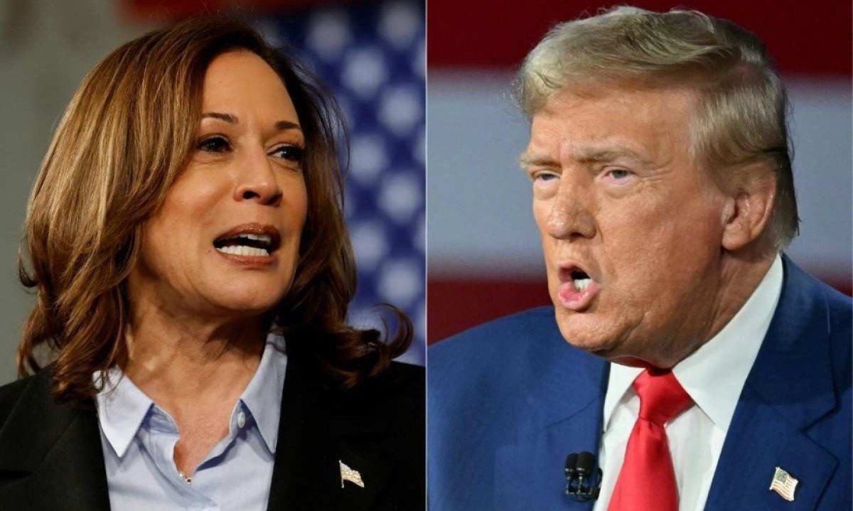 Kamala Harris e Donald Trump se enfrentam nesta ter&ccedil;a-feira (9/9) em debate  -  (crédito: JEFF KOWALSKY, Mandel NGAN / AFP)