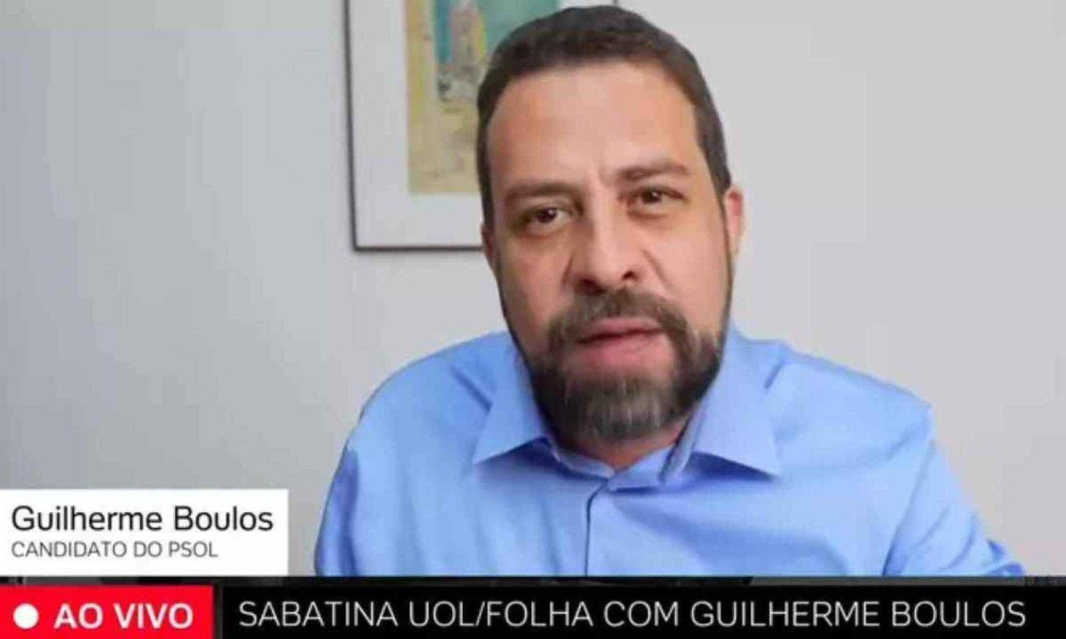 Candidato &agrave; Prefeitura de S&atilde;o Paulo Guilherme Boulos (PSOL) -  (crédito: Reprodu&ccedil;&atilde;o/Youtube)