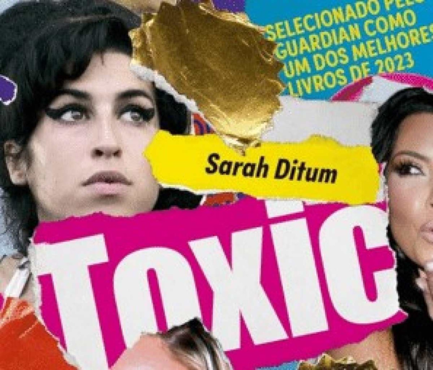 Rosto de Amy Winehouse na capa do livro Toxic