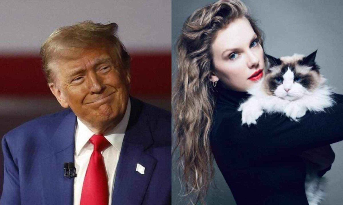 Donald Trump diz que Taylor Swift "pagará preço na indústria" por apoiar Kamala -  (crédito: Getty Images via AFP/Reprodução Redes Sociais)