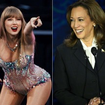 Taylor Swift declara voto em Kamala Harris e critica Trump - ANDRE DIAS NOBRE and SAUL LOEB / AFP