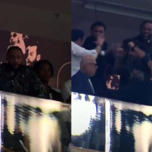 Depay vibra nas tribunas: já virou torcedor da Fiel - (crédito: Reprodução de TV) Depay vibra nas tribunas: já virou torcedor da Fiel - (crédito: Reprodução de TV)