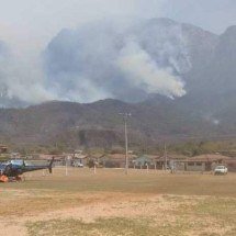 Arredores da Serra do Caraça sofrem com incêndio de grandes proporções - Corpo de Bombeiros MG/ Divulgação