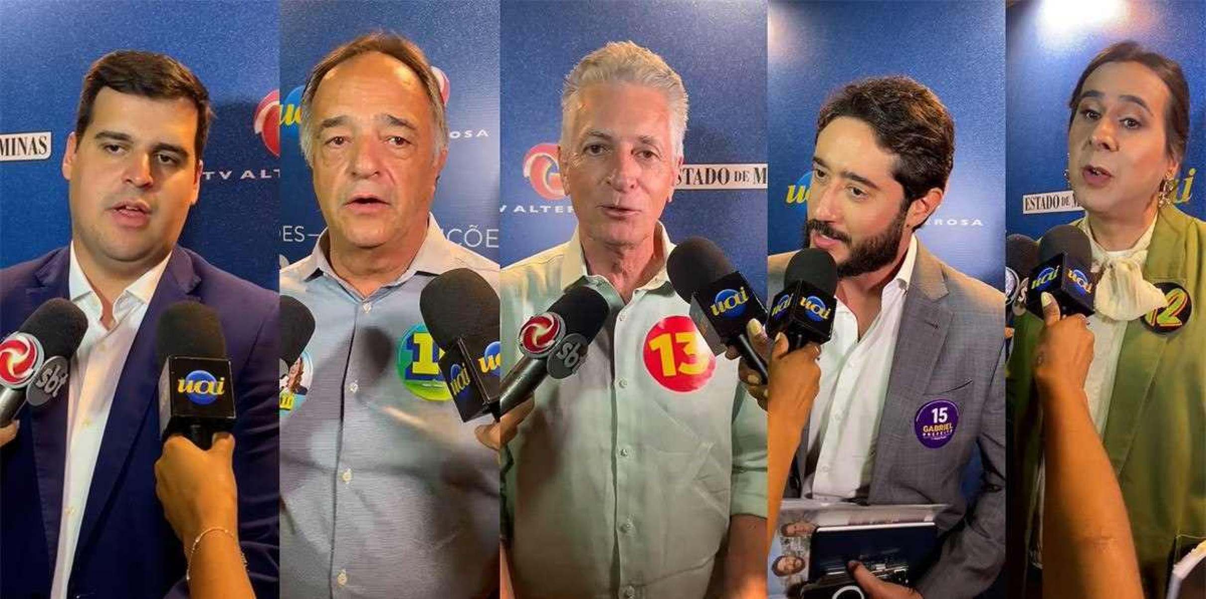 Debate na Alterosa: Candidatos à PBH trocam afagos na chegada