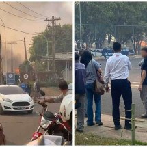 MG: trabalhadores evacuam fábricas após incêndio no entorno; veja o vídeo - Reprodução