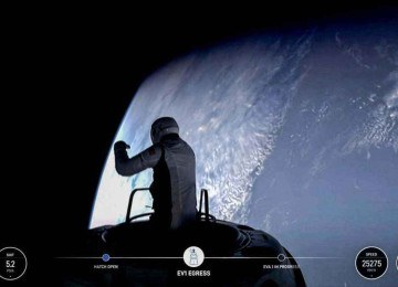 Os feitos aconteceram durante a missão Polaris Dawn e só foram possíveis graças a uma série de avanços tecnológicos       -  (crédito: AFP PHOTO / SpaceX / Polaris)