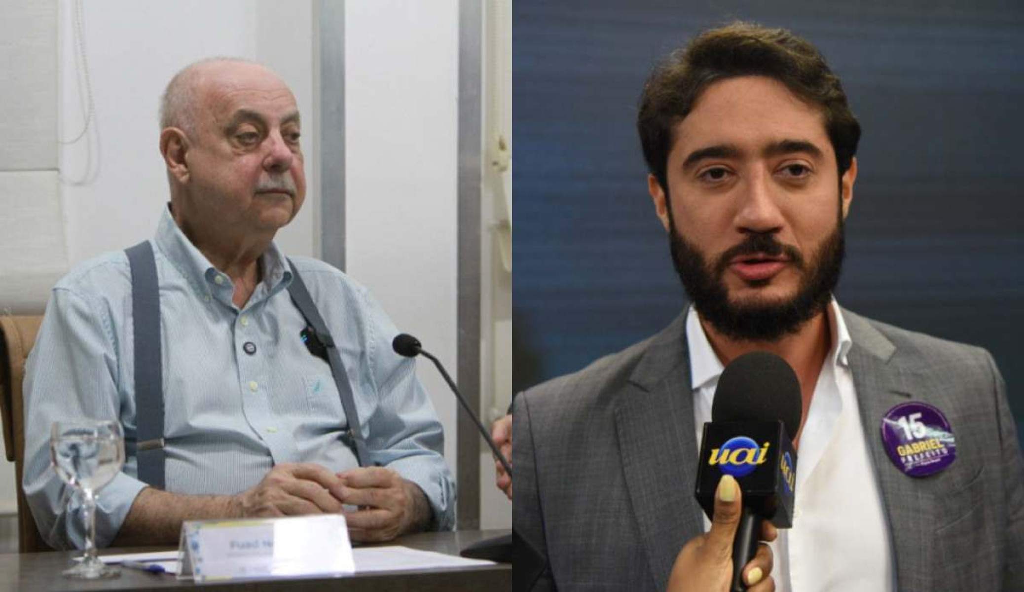 Prefeito Fuad Noman recorreu à Justiça para retirada de vídeo de Gabriel Azevedo das redes sociais por acusá-lo de mentiroso -  (crédito: Edesio Ferreira/EM/D.A Press;Gladyston Rodrigues/EM/D.A. Press)