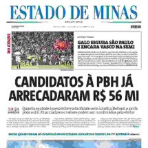 CONFIRA A CAPA DO ESTADO DE MINAS DO DIA 13/09/2024 - CAPA DO ESTADO DE MINAS