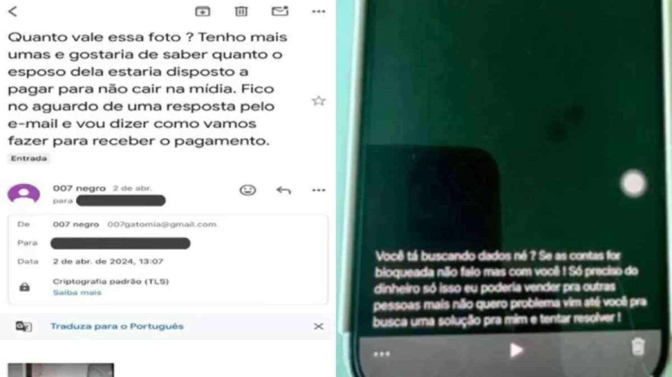 Extorsões começaram após mãe da vítima receber e-mail com foto da filha nua -  (crédito: Polícia Civil de Pernambuco/Divulgação)