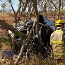 Capotamento deixa dois mortos e crianças feridas em Minas - Corpo de Bombeiros/Divulgação