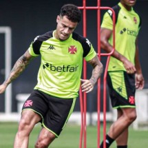 Coutinho durante treinamento no CT do Vasco -  (crédito: Foto: Matheus Lima/Vasco)