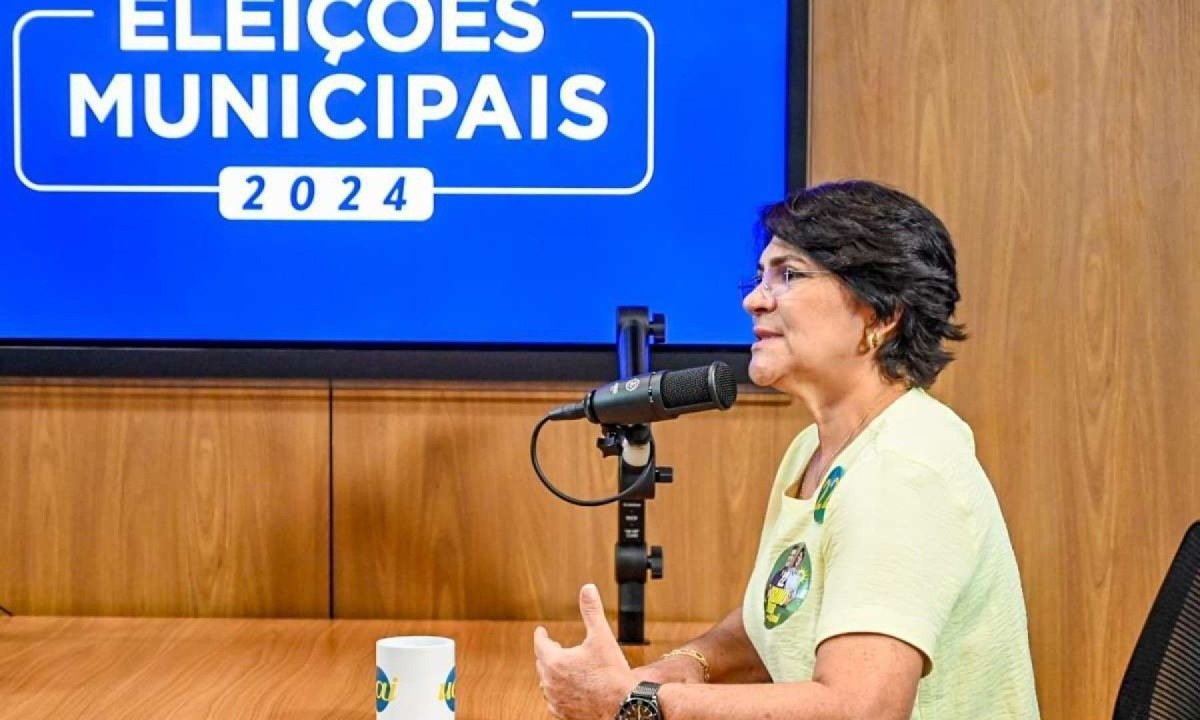 Coronel Cláudia esteve nos estúdios do EM para sabatina do jornal -  (crédito: LEANDRO COURI/EM/DAPRESS)