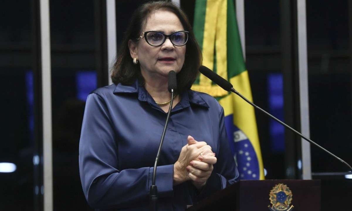  Plen..rio do Senado Federal durante sess..o deliberativa ordin..ria. Per..odo do expediente. ..Em discurso, .. tribuna, senadora Damares Alves (Republicanos-DF)...Foto: Jefferson Rudy/Ag..ncia Senado
     -  (crédito:  Jefferson Rudy/Agência Senado)