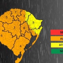 Rio Grande do Sul volta a ficar em alerta para temporais nesta quinta (19) - Defesa Civil do RS 