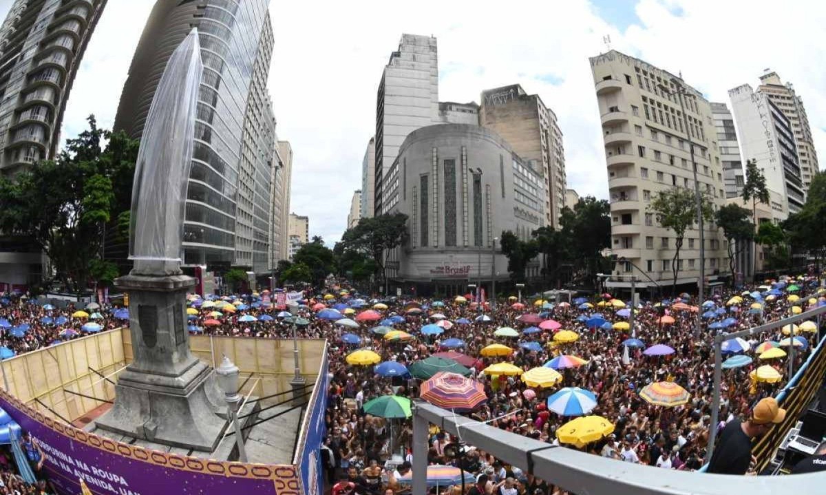 O carnaval de 2024 reuniu, ao todo, cerca de 5,5 milhões de pessoas nas ruas e avenidas de BH -  (crédito: Leandro Couri/EM/D.A. Press)