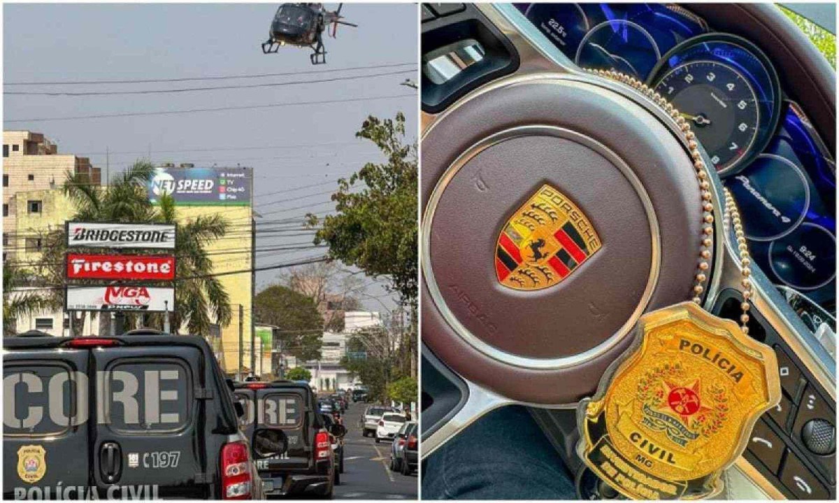 Ao todo, 37 mandados de busca e apreensão foram cumpridos, além do sequestro de 17 imóveis e bloqueio de mais de 120 contas bancárias de pessoas físicas e jurídicas em operação da Polícia Civil -  (crédito: PCMG / Divulgação)