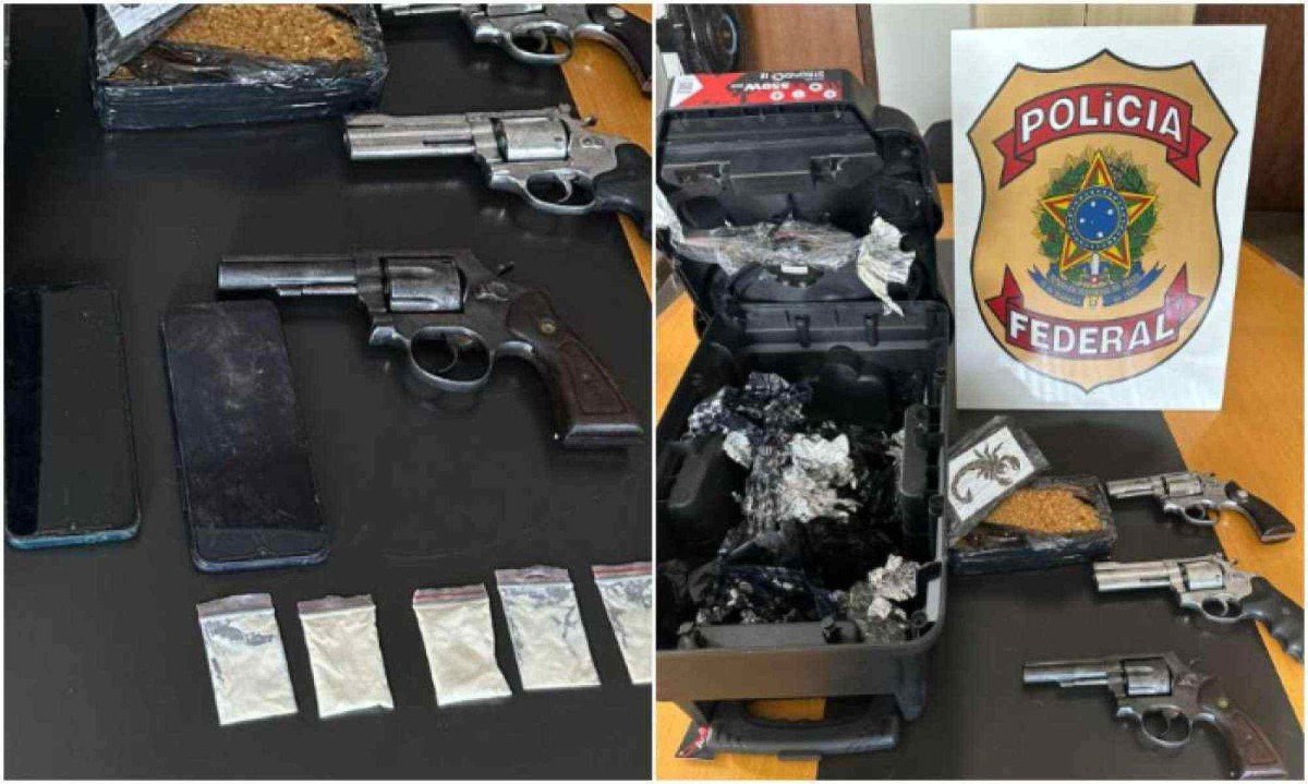Ao longo das investigações preliminares, os policiais constataram que no imóvel em que o casal estava já haviam registros de comércio ilegal de drogas -  (crédito: Polícia Federal / Divulgação)