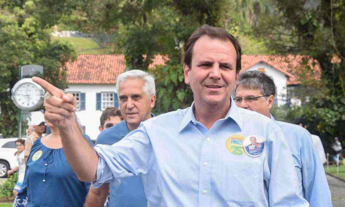 O prefeito do Rio de Janeiro, Eduardo Paes (PSD) pode ser reeleito em primeiro turno -  (crédito: Marcelo Fonseca/Estadao Conteúdo – 14/10/18)