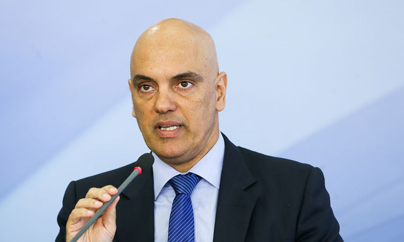 O ministro do Supremo Tribunal Federal, Alexandre de Moraes, multou a rede social X em R$ 5 milhões por dia. /A medida foi tomada porque a plataforma voltou a ficar disponível no dia 18/9 para usuários no Brasil. -  (crédito: Marcelo Camargo Agência Brasil)