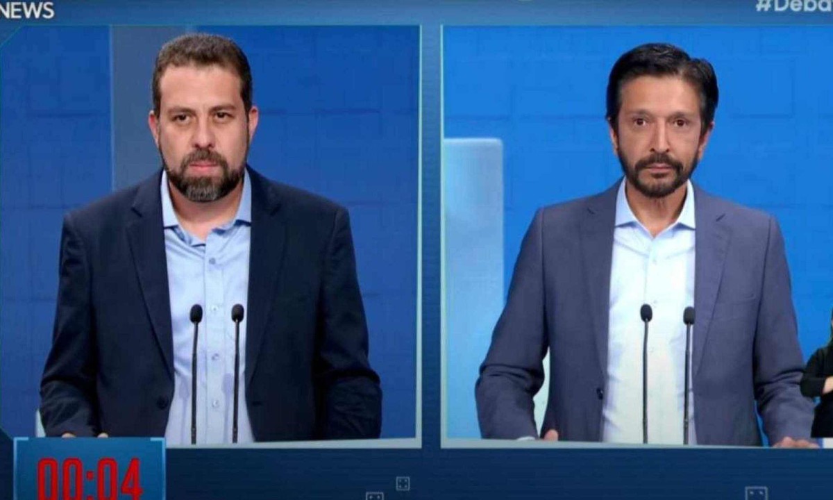 Guilherme Boulos (PSOL) e Ricardo Nunes (MDB) v&atilde;o para o segundo turno das elei&ccedil;&otilde;es municipais de S&atilde;o Paulo -  (crédito: Reprodu&ccedil;&atilde;o / SBT)