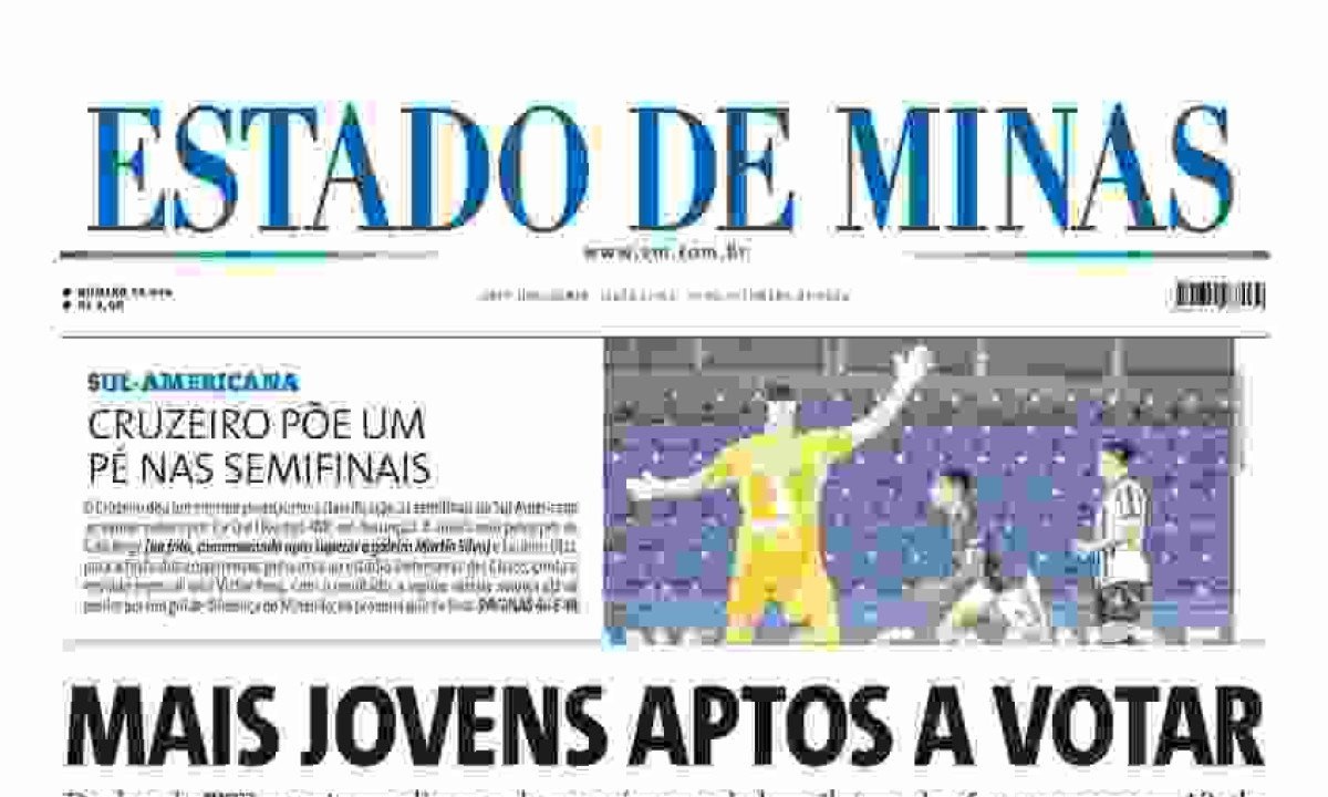 ESTADO DE MINAS -  (crédito: CAPA DO ESTADO DE MINAS)