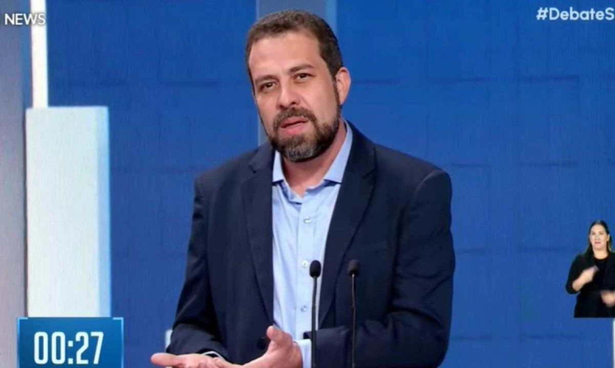 Deputado federal e candidato à Prefeitura de São Paulo pelo PSOL, Guilherme Boulos -  (crédito: Reprodução/SBT)