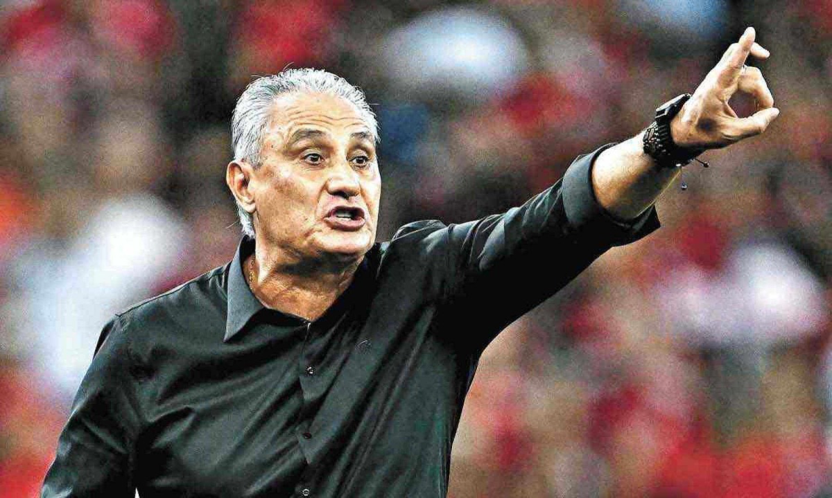 Torcida do Flamengo questiona o trabalho do técnico Tite no comando do Flamengo -  (crédito: MAURO PIMENTEL / AFP)