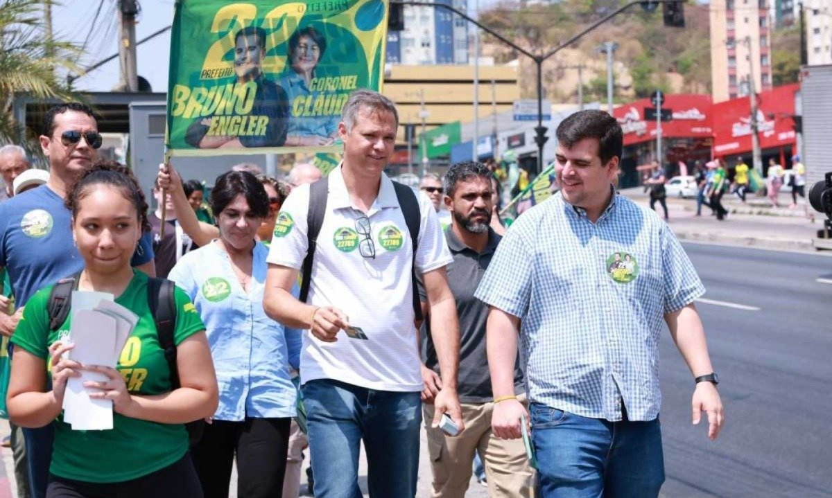 Candidato Bruno Engler realiza agenda na Avenida Cristiano Machado e na Feira dos Produtores -  (crédito:  Lucas Mendes/Campanha Bruno Engler)