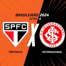 São Paulo e Internacional medem forças no Morumbis -  (crédito: Foto: Arte/Jogada10)