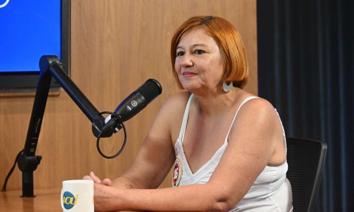 Candidata à vice-prefeitura pelo PSTU, Andréa Ferreira foi entrevistada na série de sabatinas do Estado de Minas -  (crédito: Leandro Couri/EM/D.A. Press)