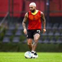 Gabriel em treino pelo Flamengo -  (crédito: Marcelo Cortes/CRF)