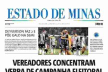 Confira a capa do Estado de Minas do dia 26/09/2024