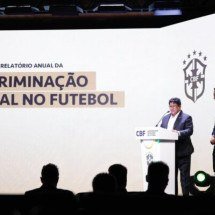 Presidente da CBF, Ednaldo Rodrigues, no evento para o 10º Relatório Anual da Discriminação -  (crédito: Foto: Rafael Ribeiro/CBF)