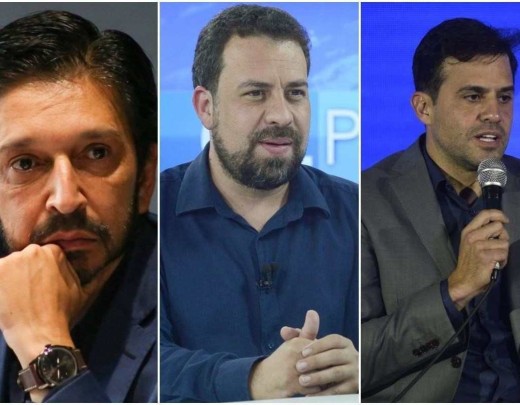 Ricardo Nunes, Guilherme Boulos e Pablo Marçal estão tecnicamente empatados -  (crédito: Governo de São Paulo/Divulgação, Marcelo Ferreira/CB/D.A Press e Minervino Júnior/CB/D.A. Press)