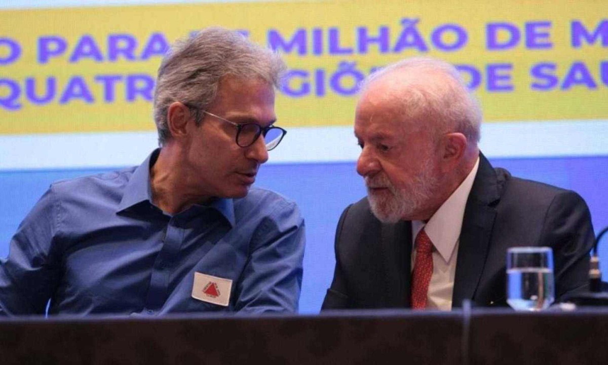 Governador de Minas Gerais, Romeu Zema (Novo), e presidente Lula (PT) -  (crédito: RICARDO STUKERT/PR)