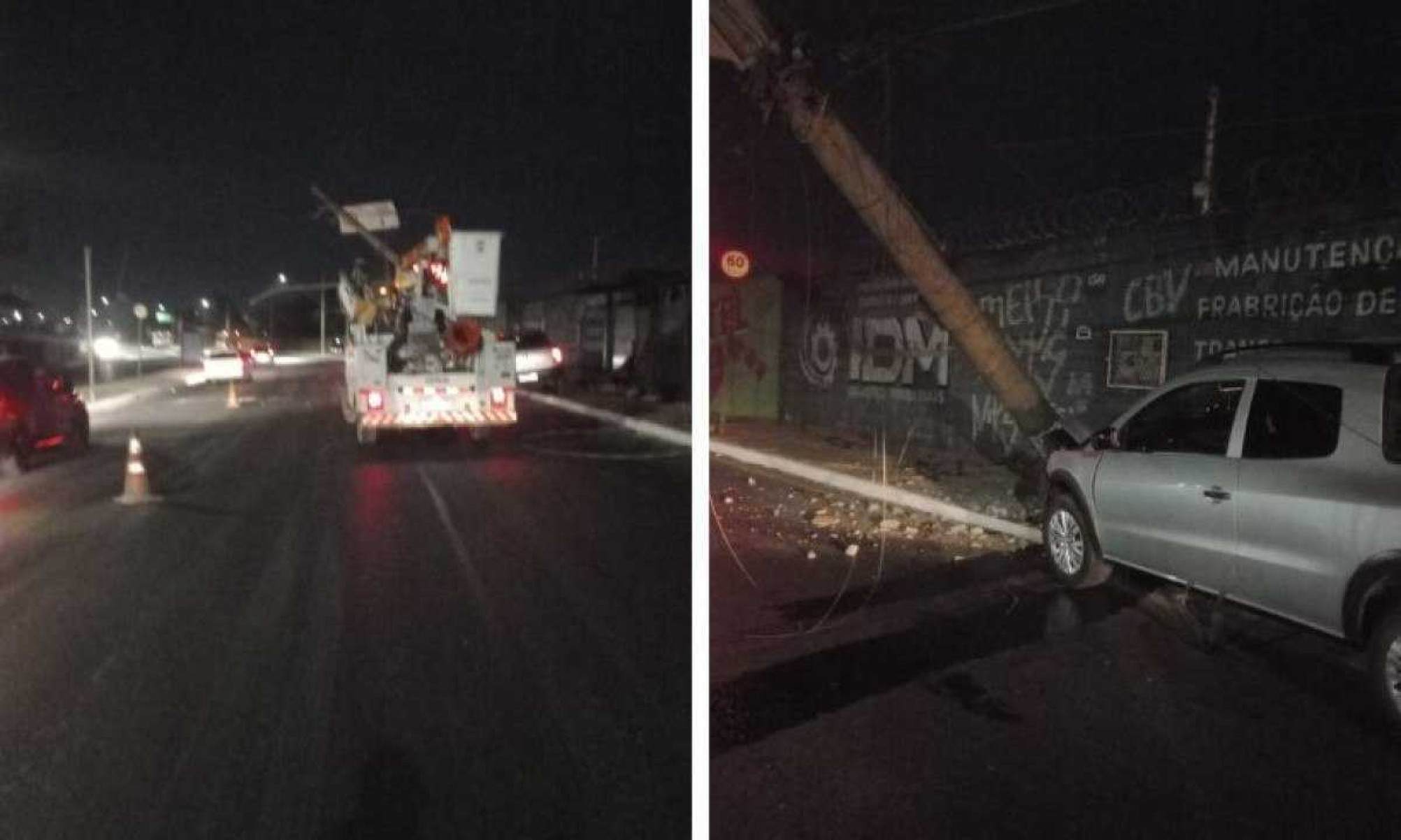 Grande BH: motorista fica ferido ao bater em poste
