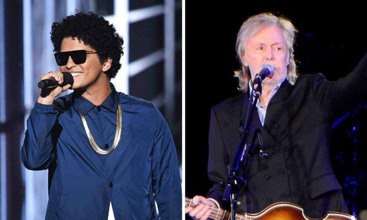 Bruno Mars e Paul McCartney se apresentam no fim do ano no Brasil -  (crédito: AFP e Minervino Júnior/CB/D.A Press)