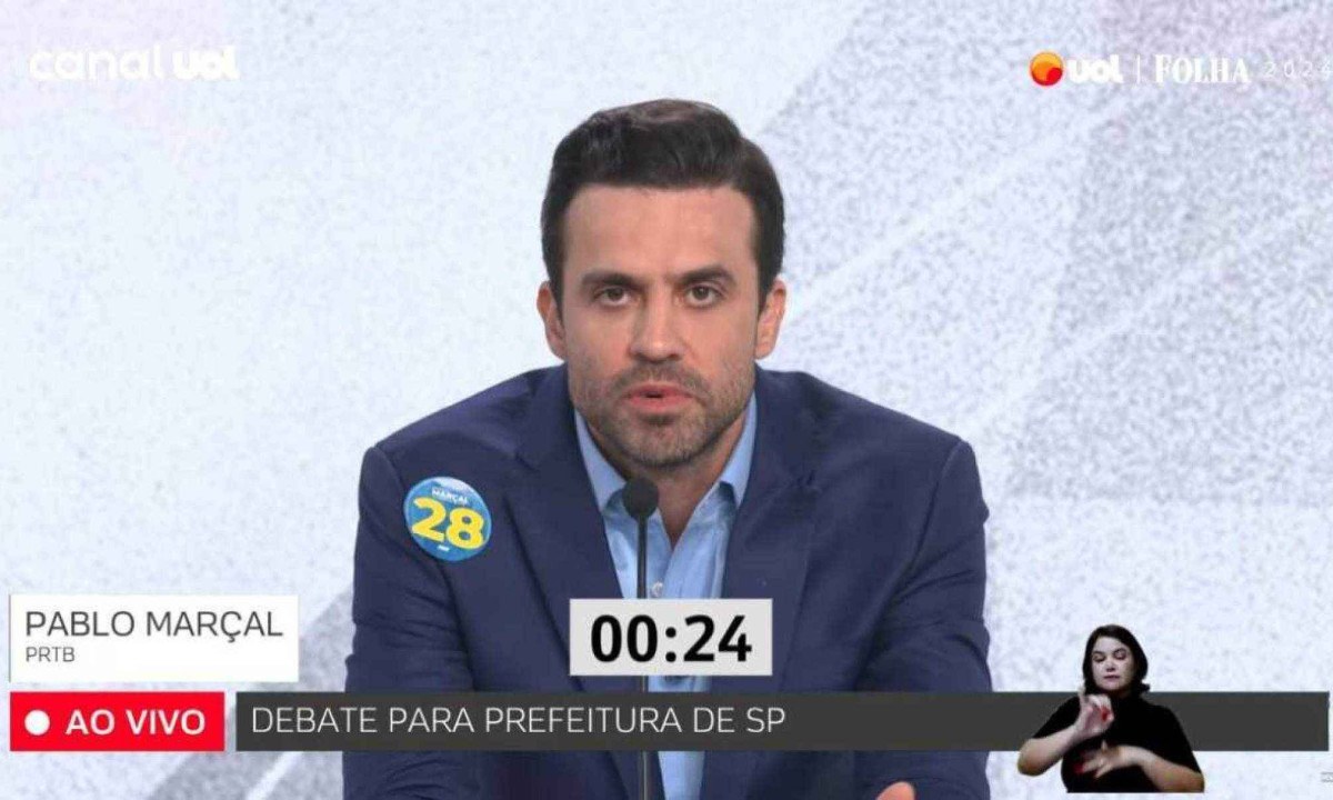 Mar&ccedil;al disse que 'mulher n&atilde;o vota em mulher' durante debate da Folha/UOL -  (crédito: FOLHA / UOL)