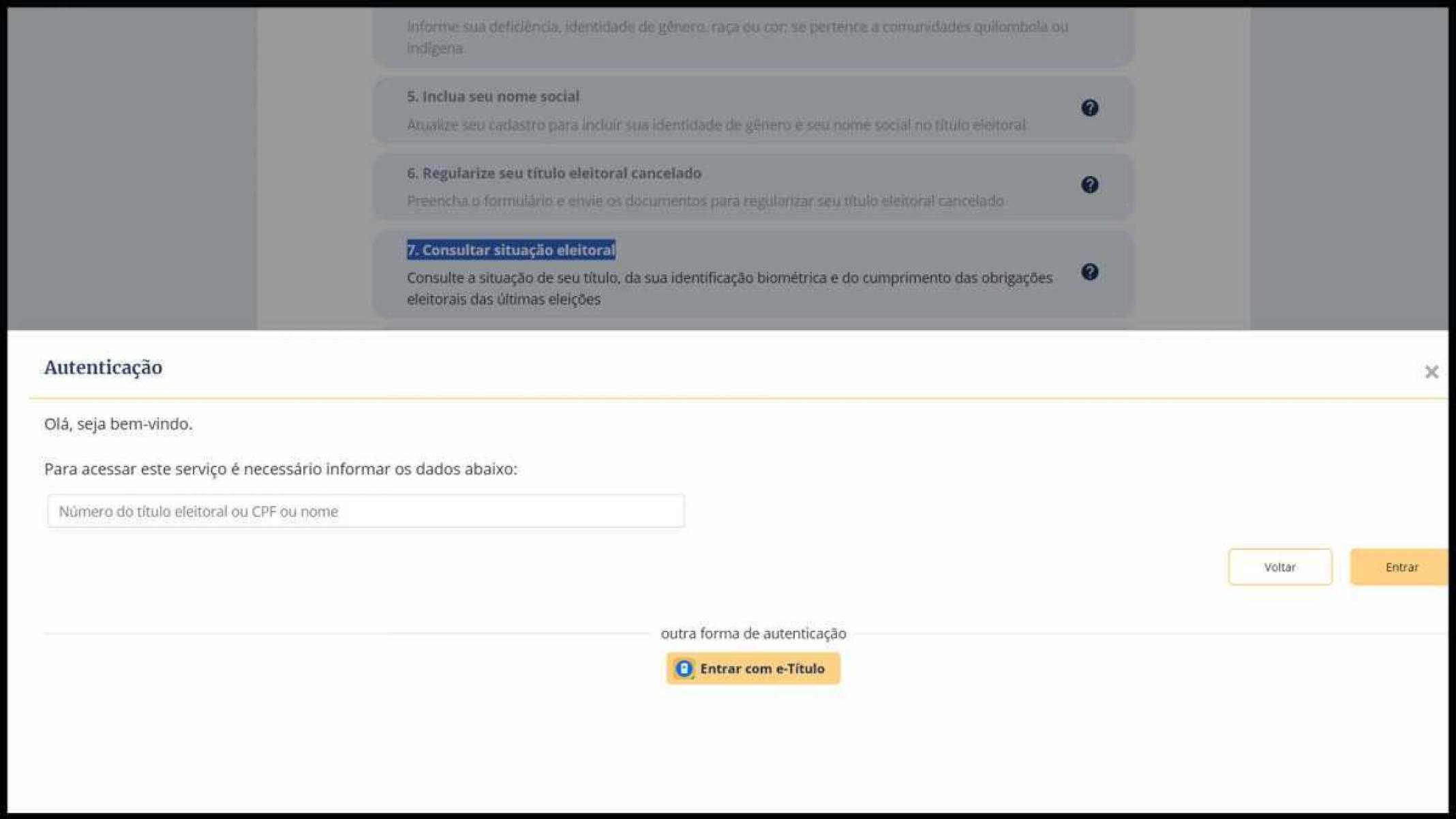 Site do TSE: saiba se seu título está regularizado