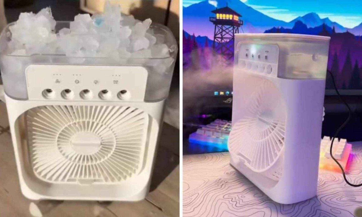  Modelos de ventilador com umidificador de ar viraliza no Tik Tok 
 -  (crédito: Reprodução / TikTok)