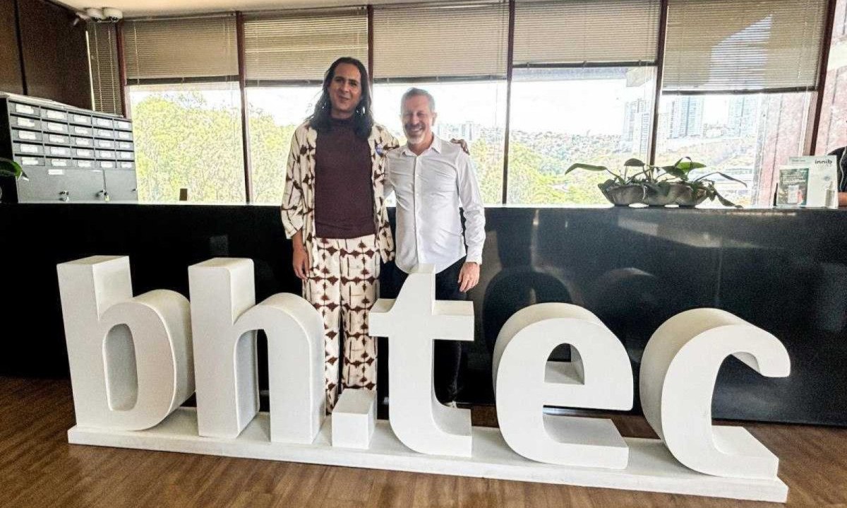 Duda Salabert visitou o Parque Tecnol&oacute;gico de Belo Horizonte (BH-TEC) nesta ter&ccedil;a-feira -  (crédito: Cadu os/Campanha Duda Salabert)