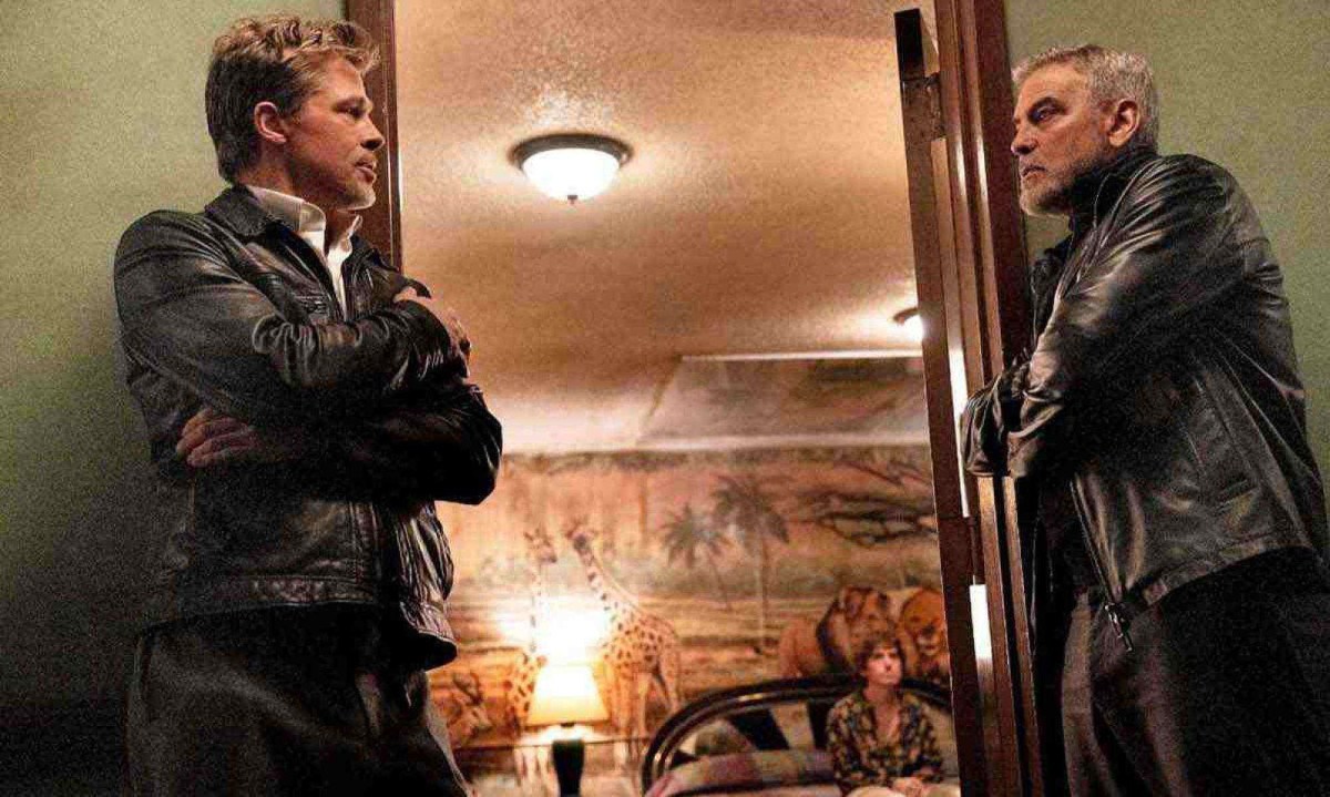 Brad Pitt e George Clooney se tornam uma dupla a contragosto no longa de Jon Watts, disponível na AppleTV+ -  (crédito: apple+/divulgação)