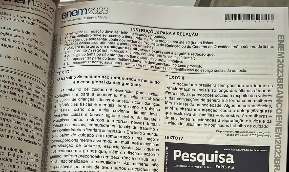 Enem: cartilha de redação é divulgada -  (crédito: Divulgação)