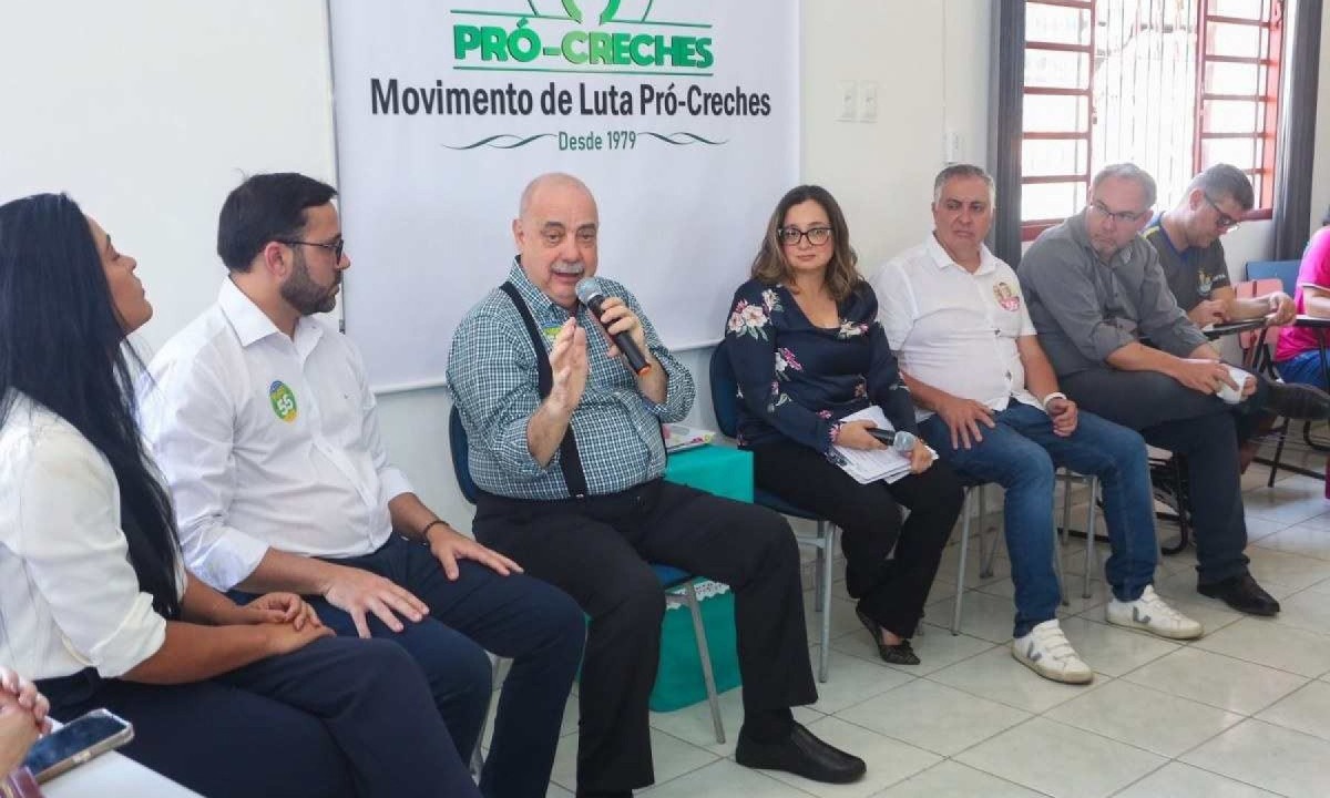 Fuad Noman (PSD) prometeu que, se for reeleito,  ampliará o número de vagas para crianças na rede municipal -  (crédito:  Júnia Garrido/Divulgação)